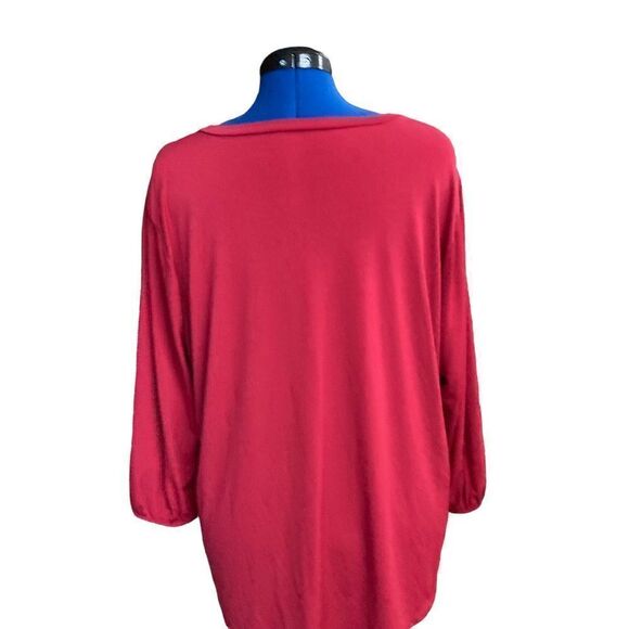 Women’s Red/Burgundy Top Size 3X - Picture 5 of 10